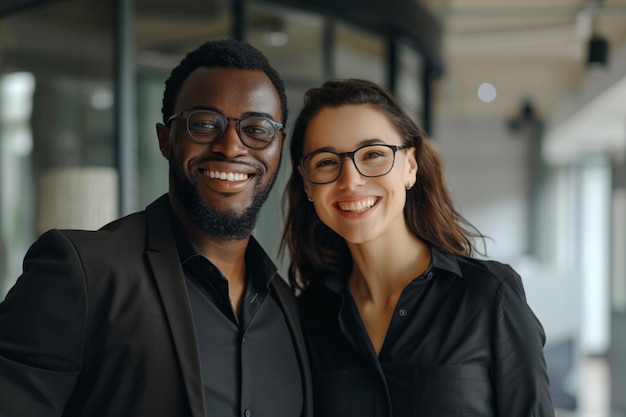 a man and a woman posing for a photo