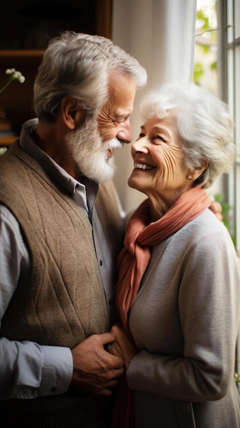 a man and a woman smiling and smiling both smiling