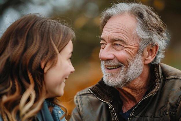 Man and woman smiling together