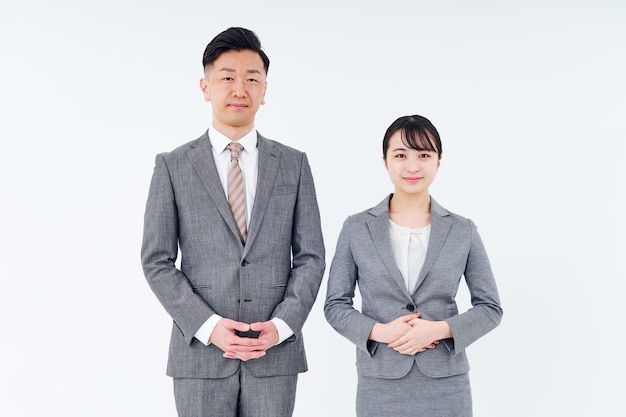 Man and woman in suits