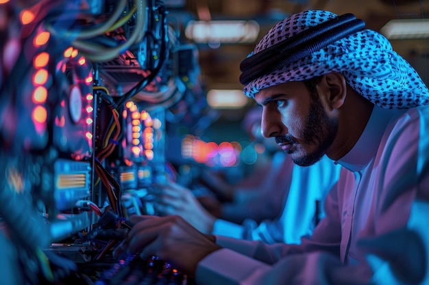 Man Working on Computer Hardware