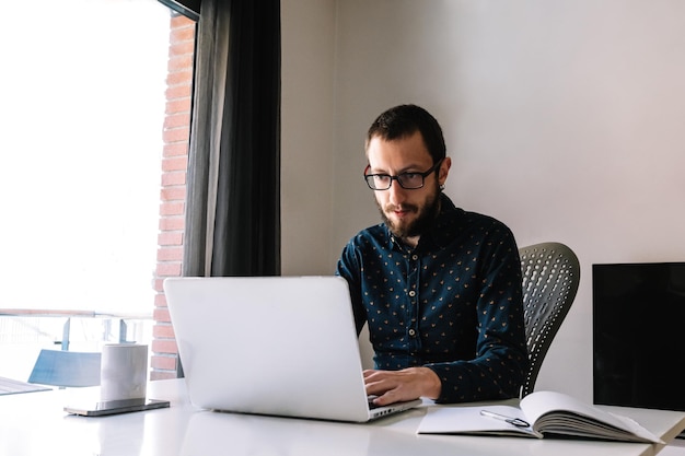 Man working at home