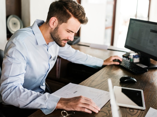 Man working in an office