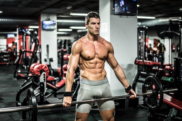 Man working out with dumbbells