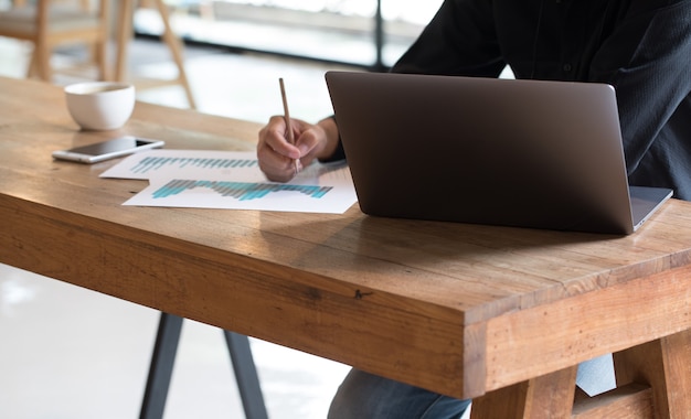 Man working with computer 