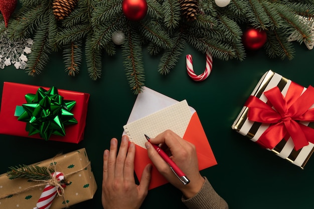 A man writes a letter to Santa Claus