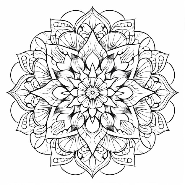 Photo mandala art design white board