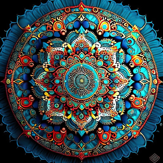 Mandala colored design