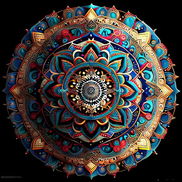 Mandala colored design