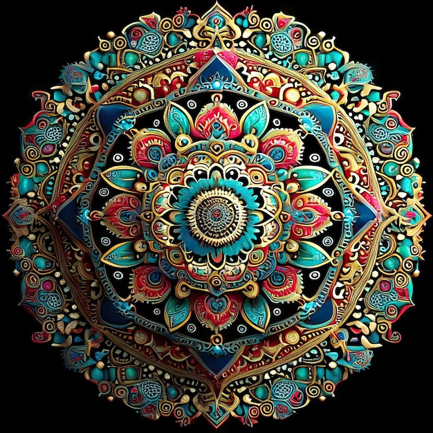 Mandala colored design