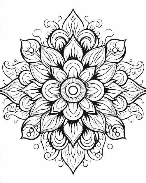 Mandala Coloring Page for Adults