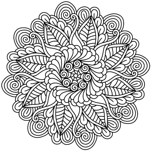 Mandala Coloring Page Floral Mandala Coloring Page For Adults