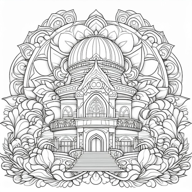 Photo mandala coloring page