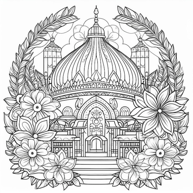 Photo mandala coloring page