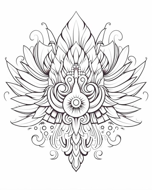 Photo mandala coloring page