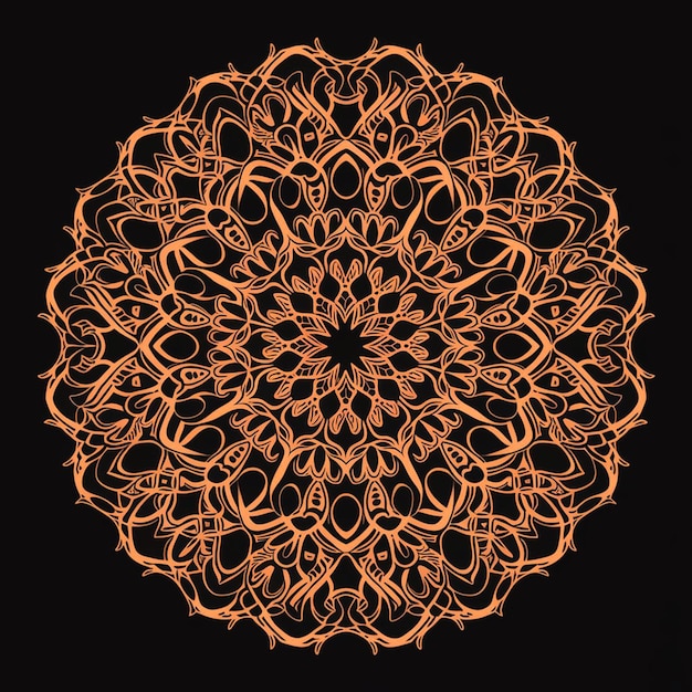 Mandala design template generated by AI