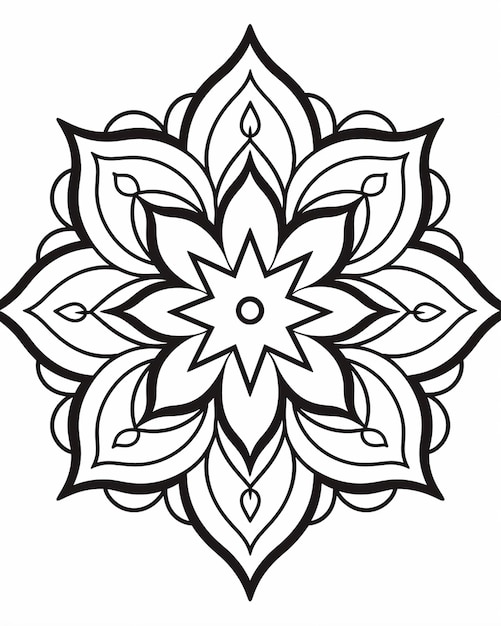 Photo mandala for free coloring pages