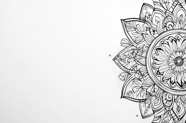 Photo mandala high resolution with white background