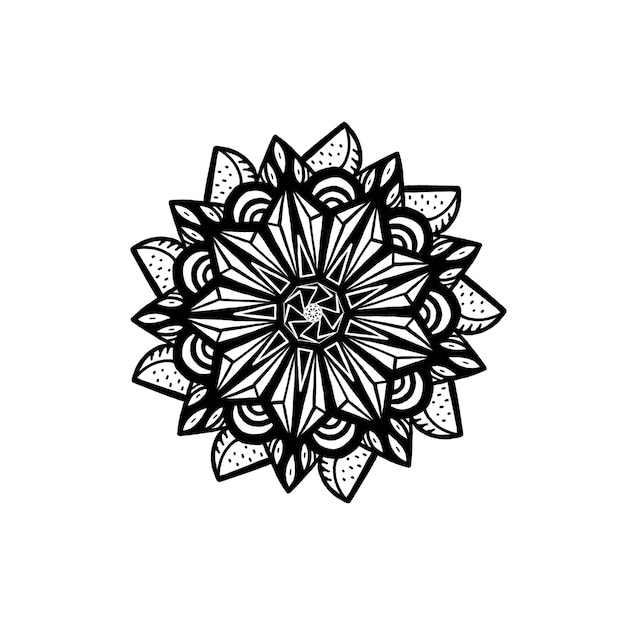 Mandala pattern design with hand drawn mandala Oriental pattern Concept relax and meditation