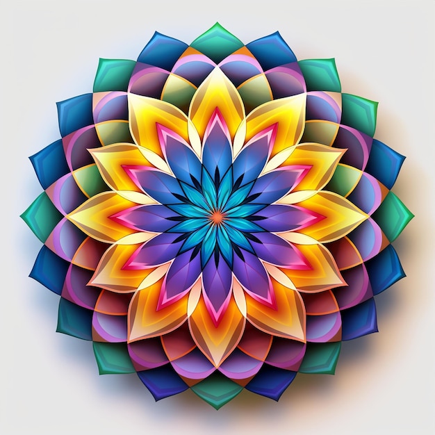 Mandala of Rainbow Colors No Symmetry