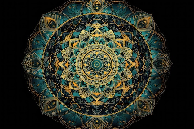 Mandala of sacred geometry representing divine perfection