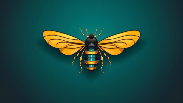 Mandible insect flat design front view entomology theme animation vivid