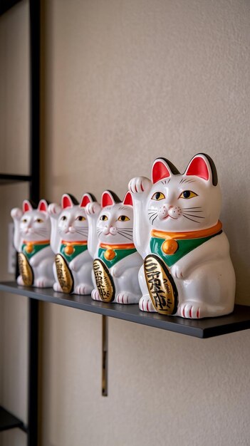 Manekineko cat figures as lucky charm