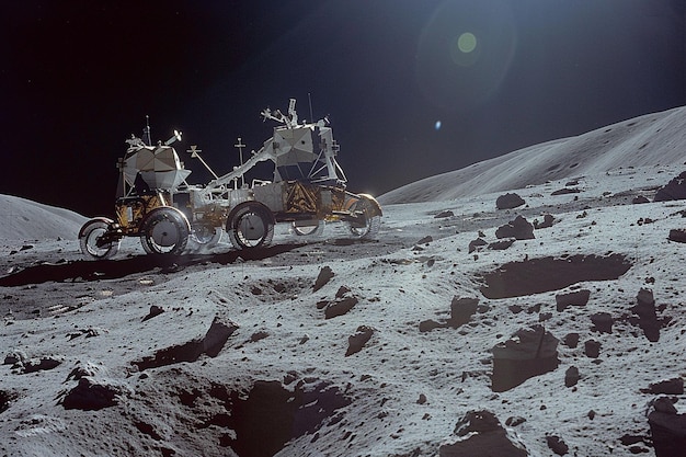 Maneuvering through rugged terrain the lunar rover generative ai