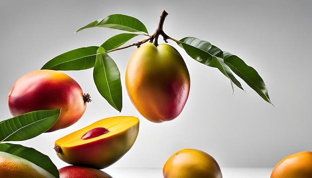 Mango fruit isolated over white