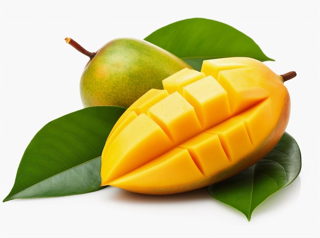 Mango Fruits on a white background