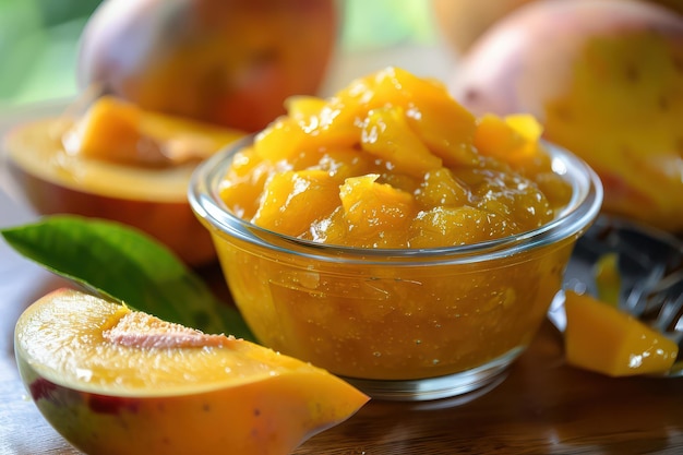 Photo mango jam spread