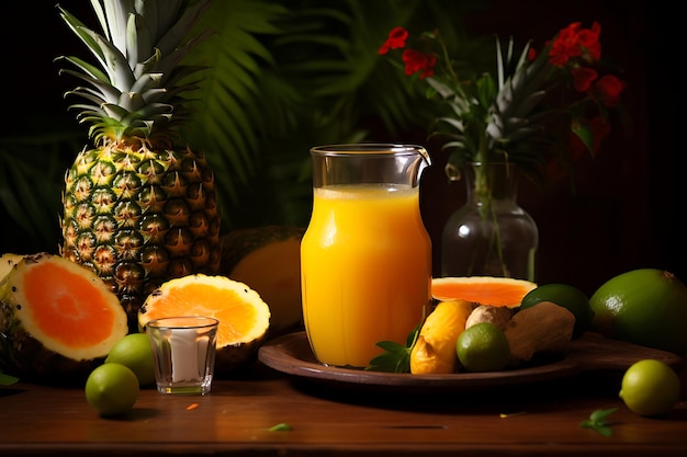 Mango pineapple paradise homemade fruit juice