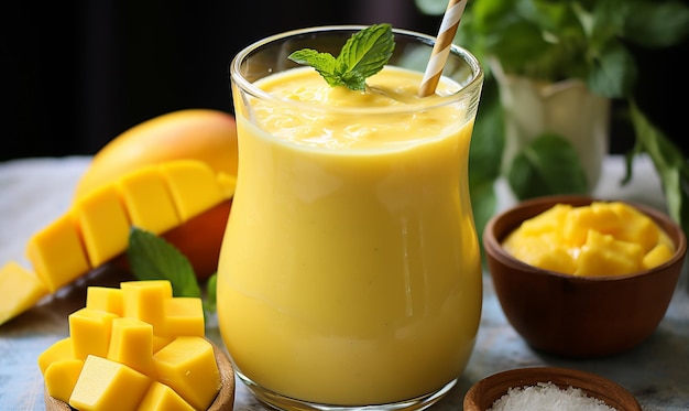 Mango Smoothie Delight Refreshing Tropical Drink