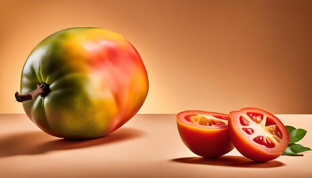 Photo mango and tomato