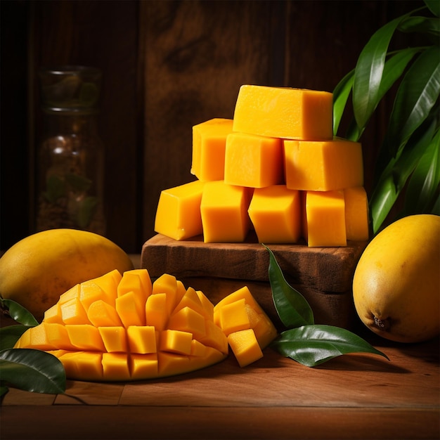 A Mangoes isolated ripe mango Nutritional food fruits