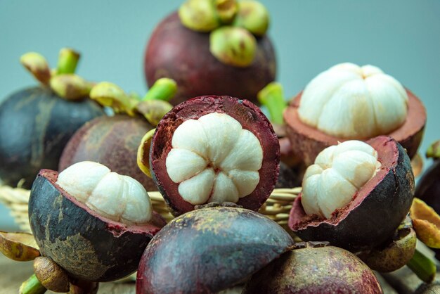 Mangosteens in the basket