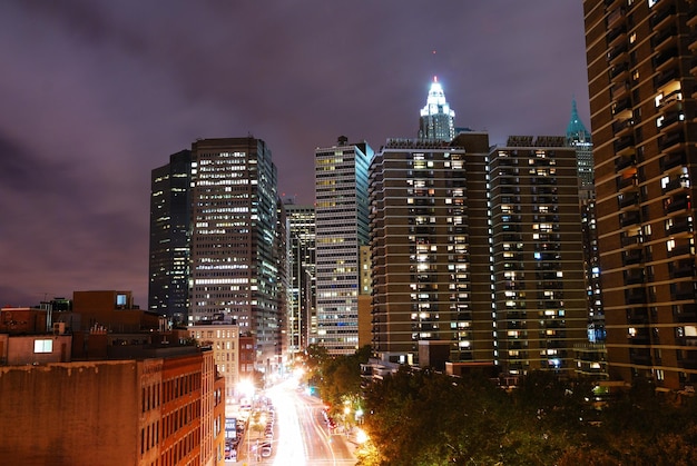 MANHATTAN NIGHT VIEW NEW YORK CITY