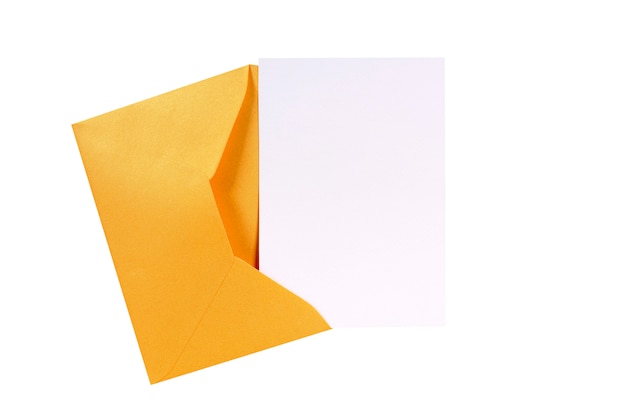 Manila brown envelope with blank letter card