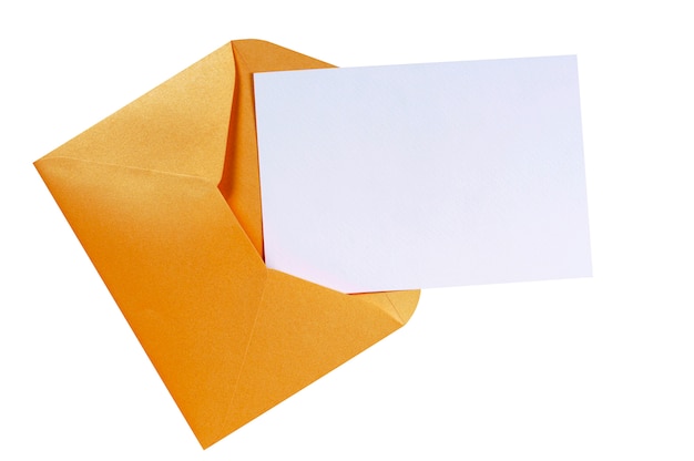 Manila brown envelope with blank letter card