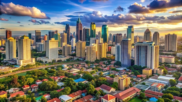 Photo manila skyline philippines