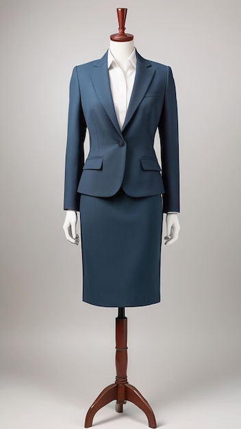 A Mannequin Wearing a Womens Suit and Skirt