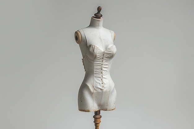 Photo a mannequin with a white dress that says  corset