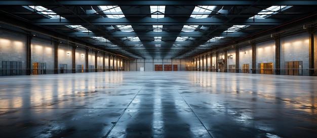 Manufacturing Plant Large Warehouse Polished Concrete Floor