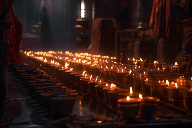 Many candles for the indian holiday diwali neural network ai generated