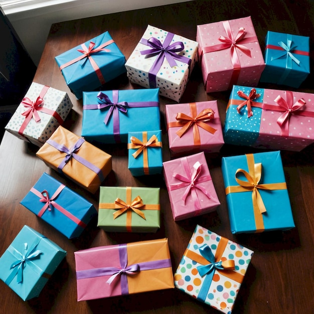 many colorful boxes with one that says quot gift quot on the bottom