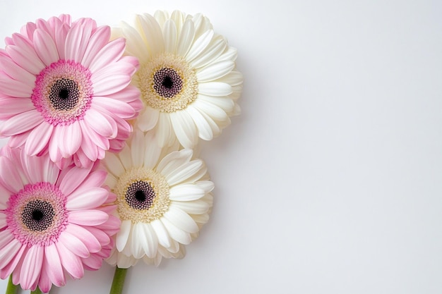 Photo many different coloring flowers in the summer isolated on white background