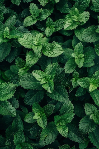 Photo many fresh lemon balm leaves texture background fragrant spices pattern melissa officinalis mockup