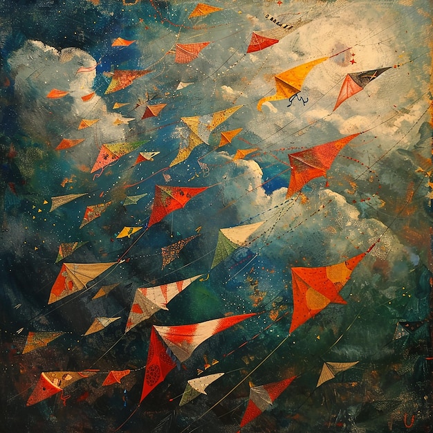 Many Kites Fly in the Romantic Sky