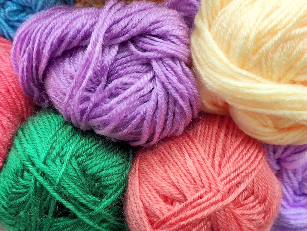 Many multi-colored skeins