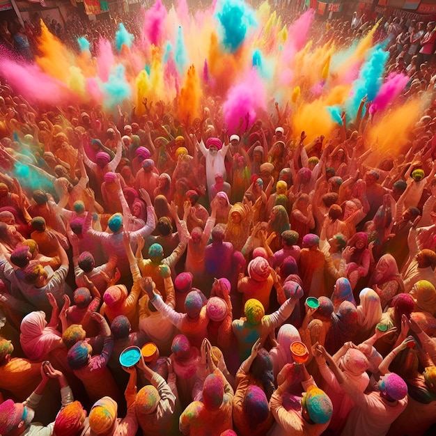 many people celebrate Holi and applying colors to each other